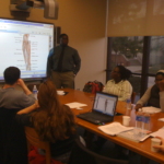 Students using Collaboration Room