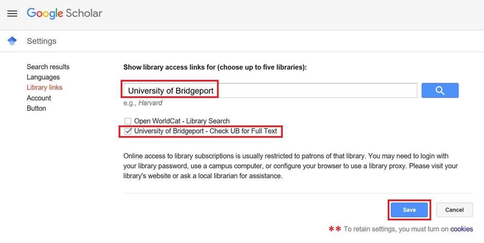 Google scholar login